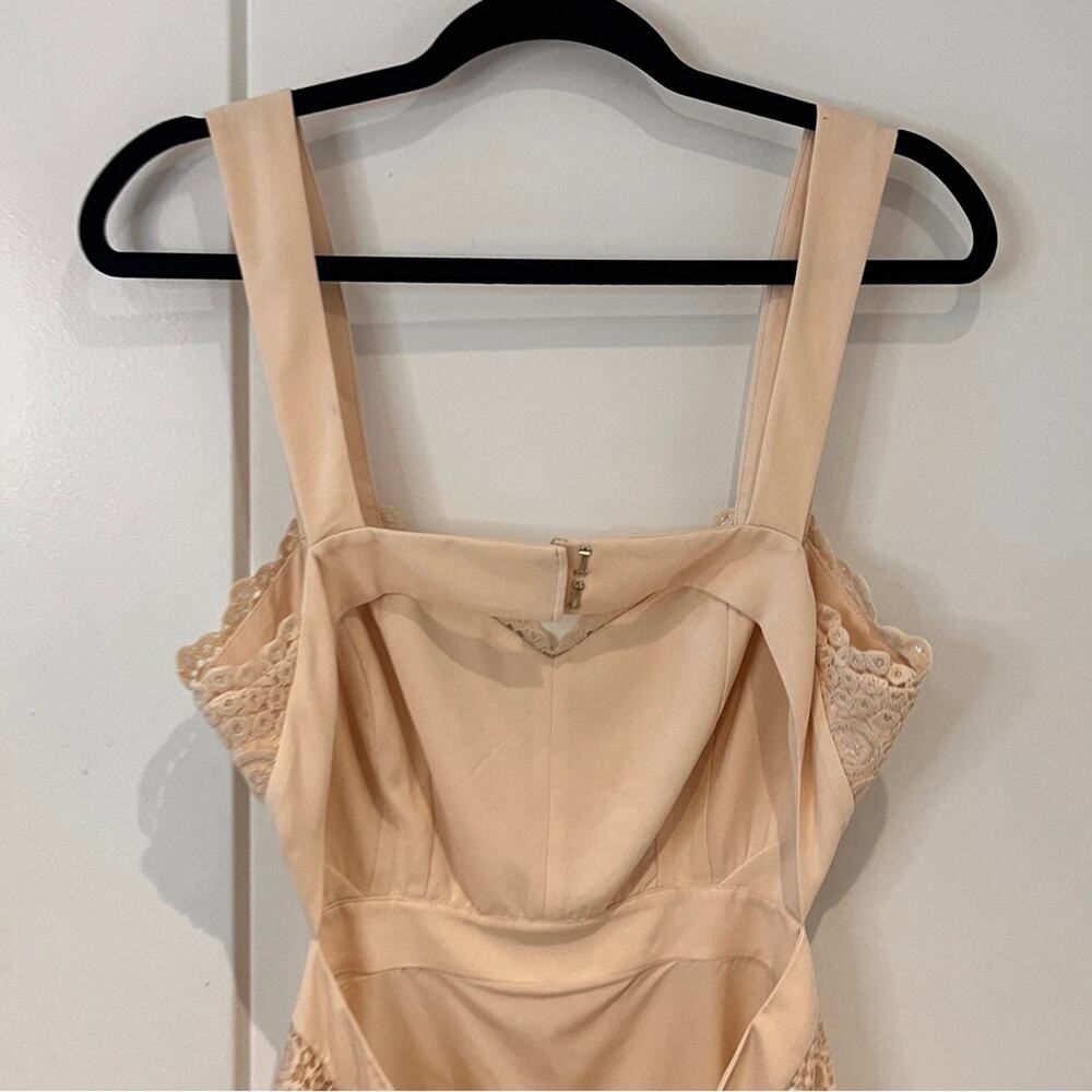 New Bcbgmaxazria Cream Open Back Alena Dress Sz 10 - image 5